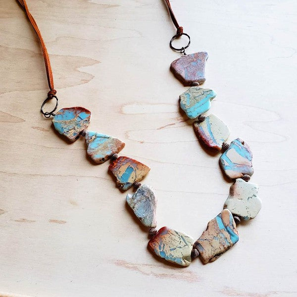 Aqua Terra Slab Necklace