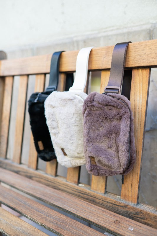 CC Faux Fur Belt Bag Fanny Pack