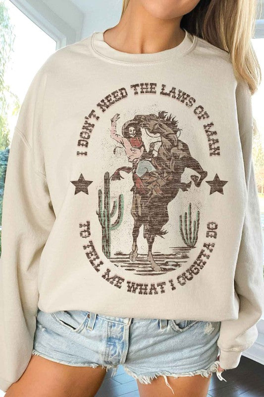 WESTERN COWGIRL OVERSIZED SWEATSHIRT