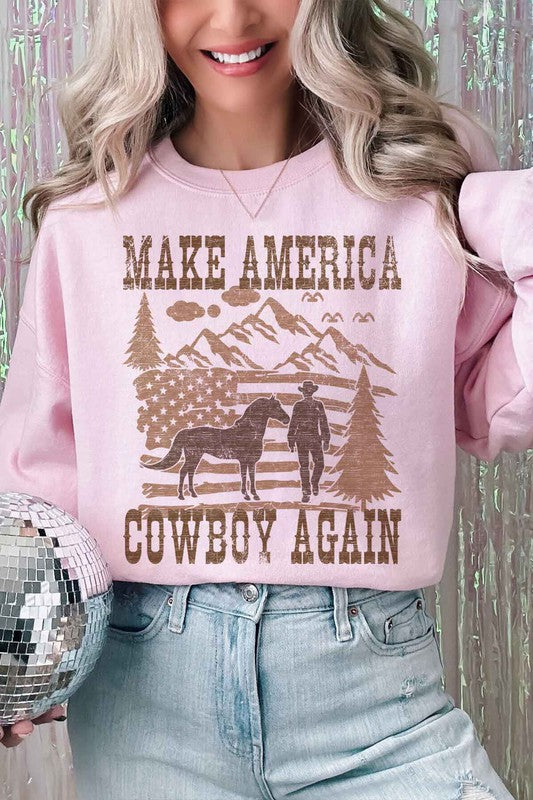 MAKE AMERICA COWBOY AGAIN OVERSIZED SWEATSHIRT