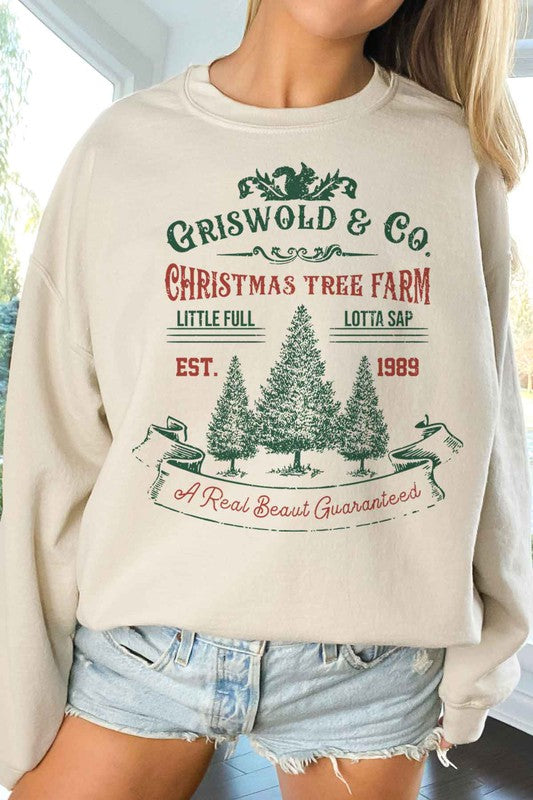 CHRISTMAS TREE FARM OVERSIZED SWEATSHIRT