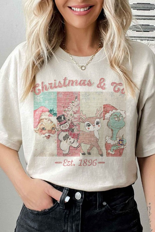 CHRISTMAS FACES GRAPHIC TEE