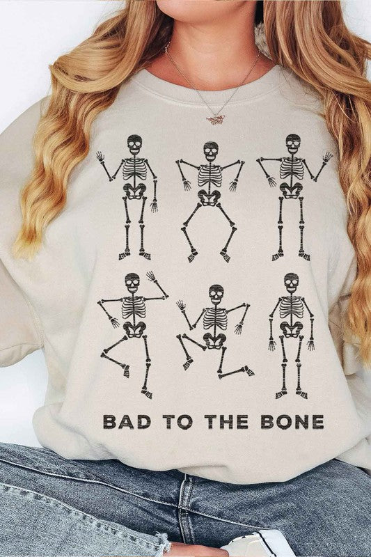 BAD TO THE BONE HALLOWEEN OVERSIZED SWEATSHIRT