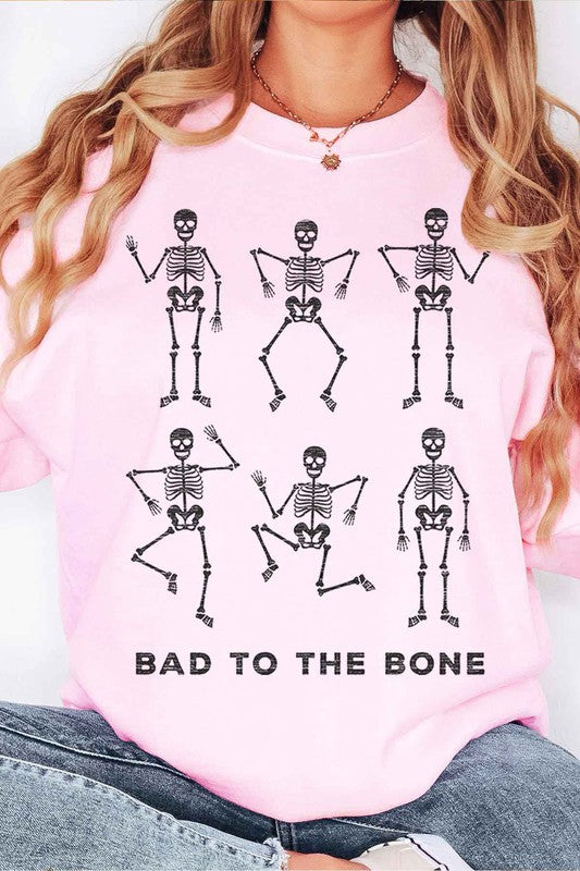 BAD TO THE BONE HALLOWEEN OVERSIZED SWEATSHIRT