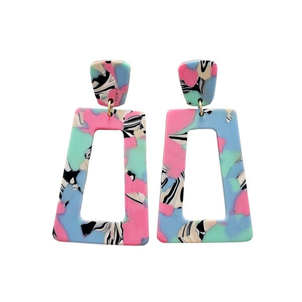 Avery Earrings - 80's Pastel