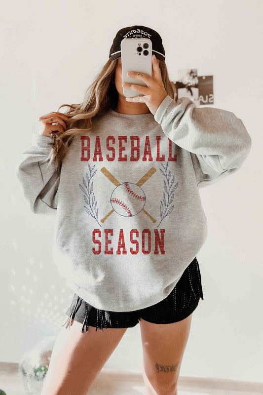 BASEBALL SEASON GRAPHIC SWEATSHIRT