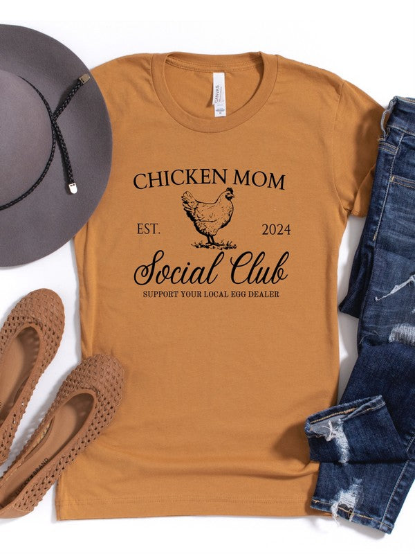 Chicken Mom Social Club Graphic Boutique Tee