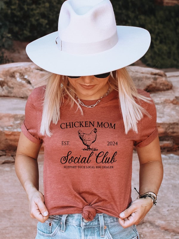 Chicken Mom Social Club Graphic Boutique Tee