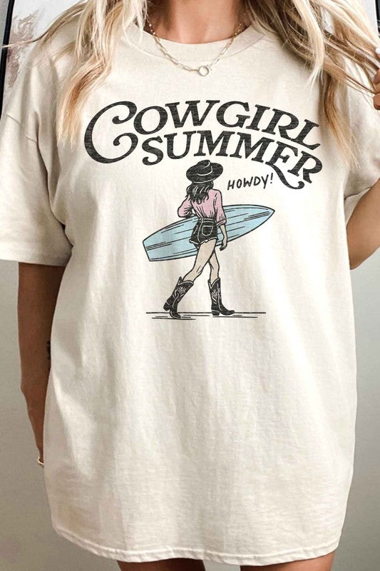 COWGIRL SUMMER WESTERN OVERSIZED TEE