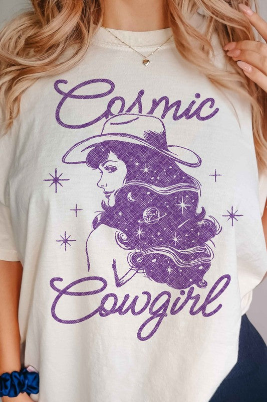 COSMIC COWGIRL WESTERN COUNTRY GRAPHIC TEE