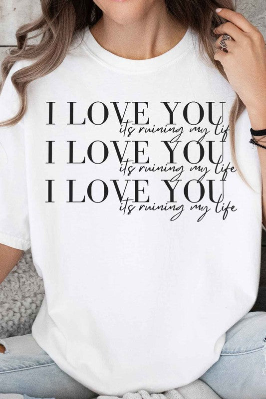 I LOVE YOU OVERSIZED GRAPHIC TEE