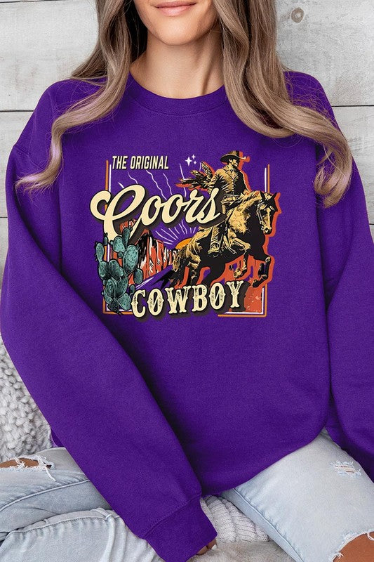 Coors Cowboy Graphic Fleece Sweatshirts