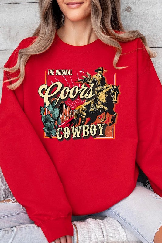 Coors Cowboy Graphic Fleece Sweatshirts