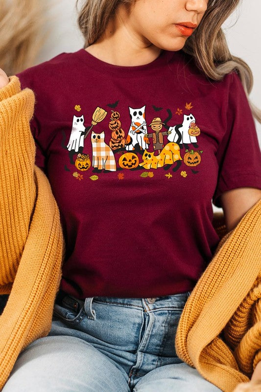 Black Cat Halloween Graphic Tee