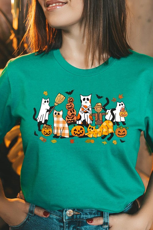 Black Cat Halloween Graphic Tee