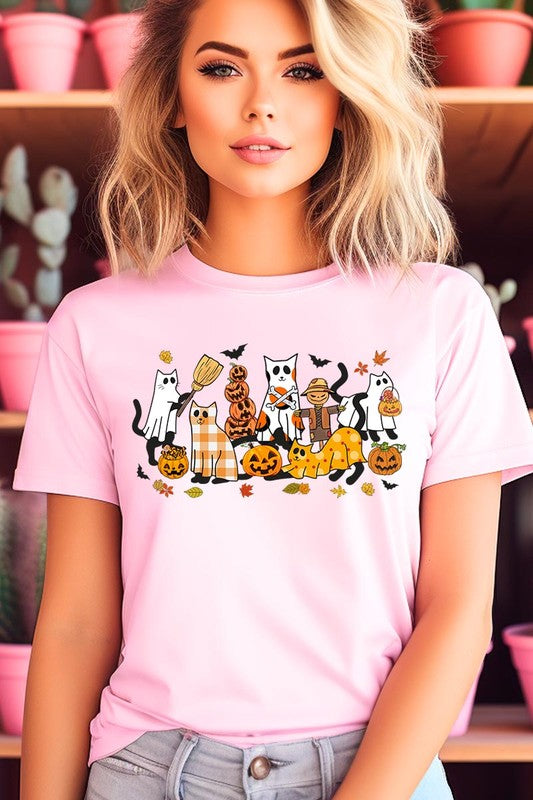 Black Cat Halloween Graphic Tee