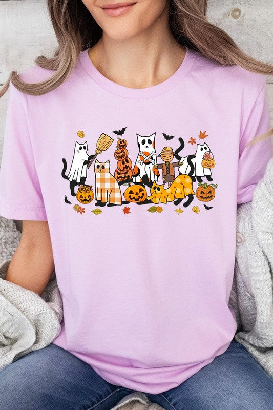 Black Cat Halloween Graphic Tee