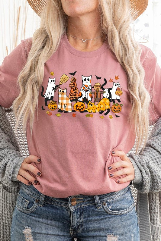 Black Cat Halloween Graphic Tee