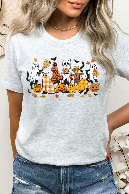 Black Cat Halloween Graphic Tee