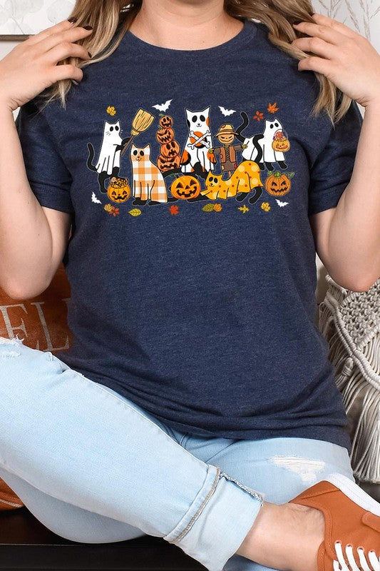 Black Cat Halloween Graphic Tee