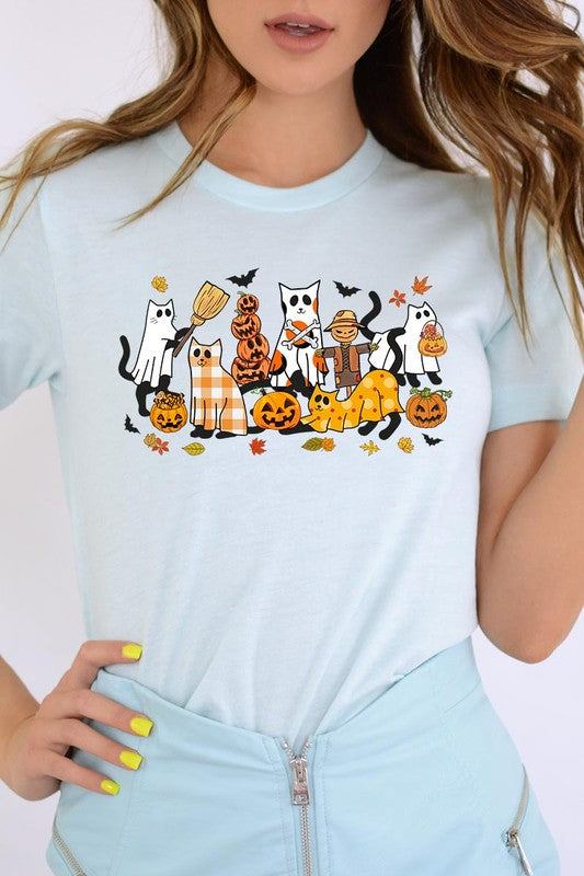 Black Cat Halloween Graphic Tee