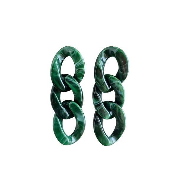 Brooklyn Earrings - Forest Green