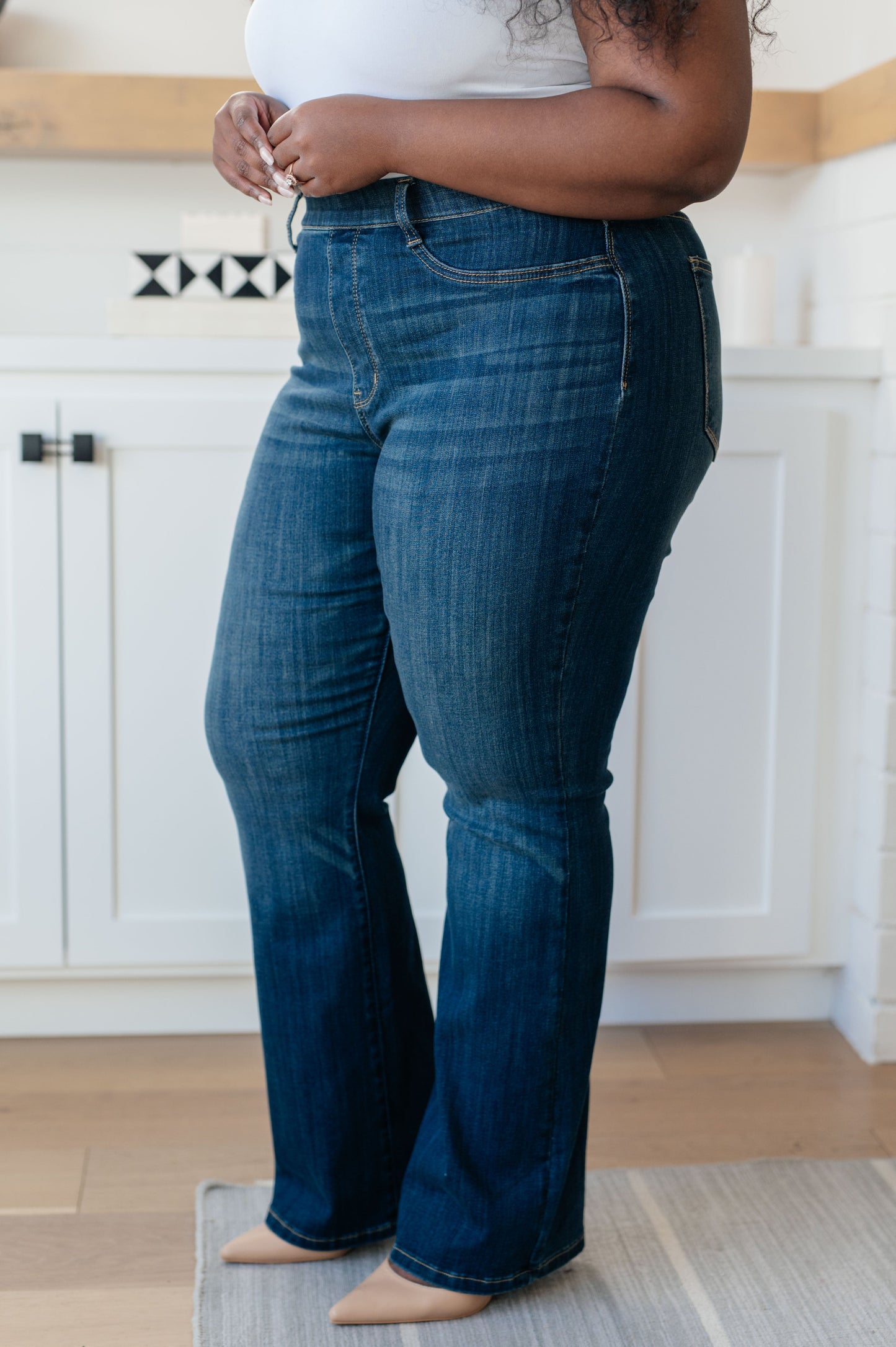 Ricki High Rise Pull On Slim Bootcut Jeans